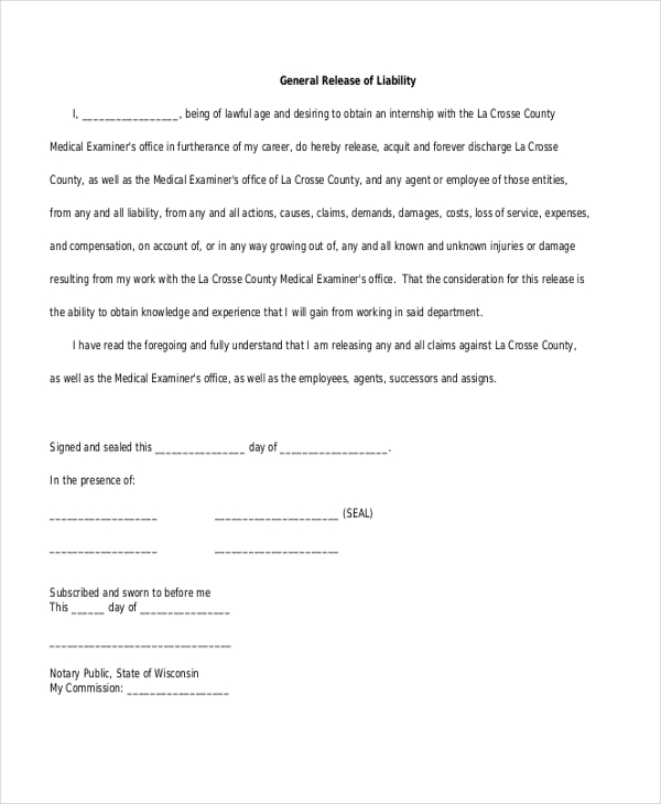 liability release form