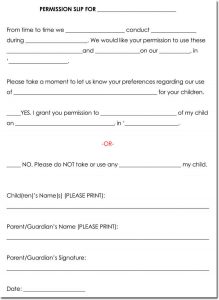 liability waiver form free blank permission slip download in word
