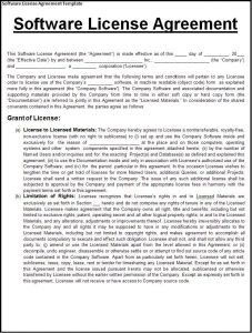 licensing agreement sample software license agreement template