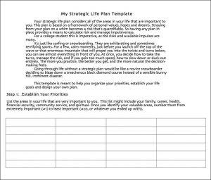life plan template strategic life plan template