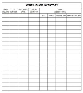 liquor inventory spreadsheet blank liquor inventory template