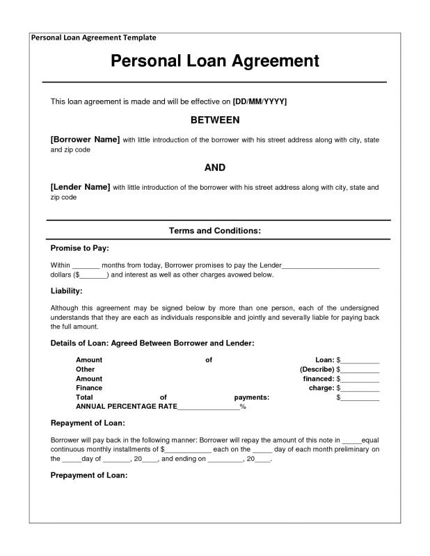 loan agreement form