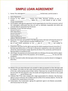 loan agreement form loan agreement template