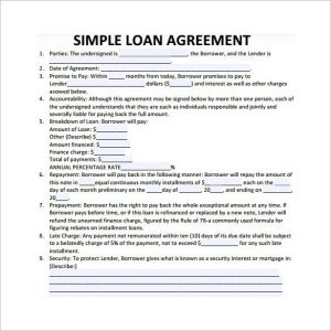 loan agreement form loan agreement template format