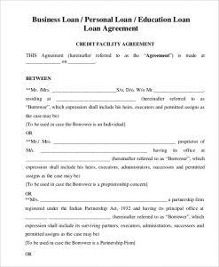 loan agreement template business loan agreement