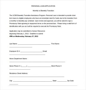 loan application format personal loan application form word document free download
