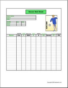 logging sheet template stat soccer p