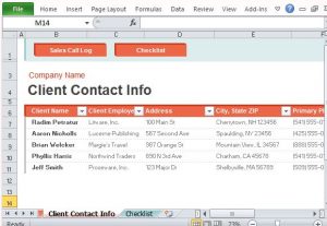 logging sheet template store important client contact information