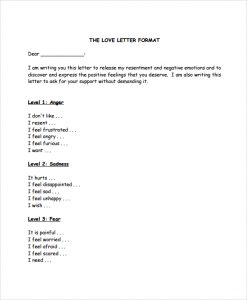 love letter format love letter format