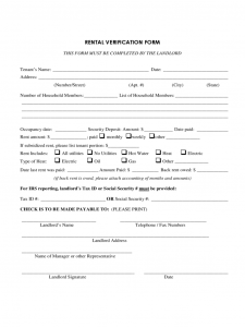 love letter template rental verification sample form d