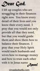 love letter to my husband prayer of the day finances