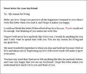 lover letter samples love letter to your boyfriend