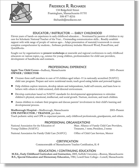 ma resumes examples