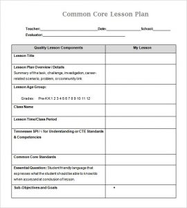 madeline hunter lesson plan example common core lesson plan template free download