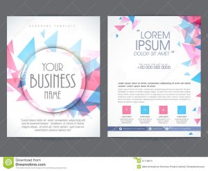 magazine advertisement template brochure flyer design business two pages presentation colorful abstract web icons place holder content