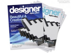 magazine template psd blue magazine cover design psd print template