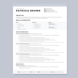 magazine template word social media manager resume template