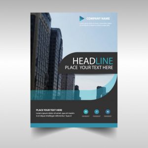 marketing report template light blue abstract corporate annual report template
