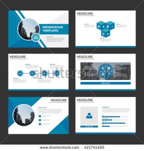 marketing report template stock vector blue multipurpose presentation template flat design set and elements for brochure flyer leaflet