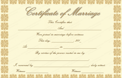 marriage certificate template elegant marriage certificate template golden edition