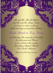 masquerade invitations template free purple and gold wedding invitation