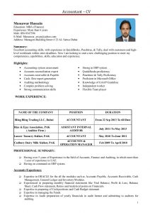 mba resume sample accountant cv
