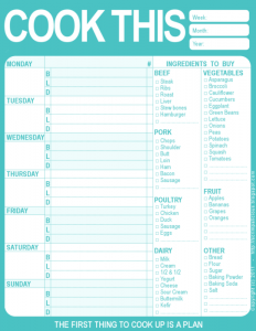 meal plan template word menuplanner x