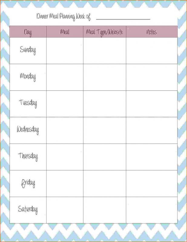 Meal Plan Template Word | Template Business