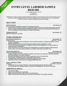 mechanical engineering internship resume laborer resume entry level