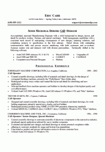 mechanical engineering resume resume sample engineera