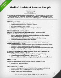 medical assistant resume examples medical assistant resume sample
