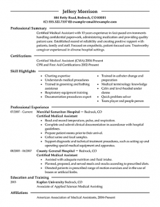 medical assistant resume examples medical assistant resume summary samples