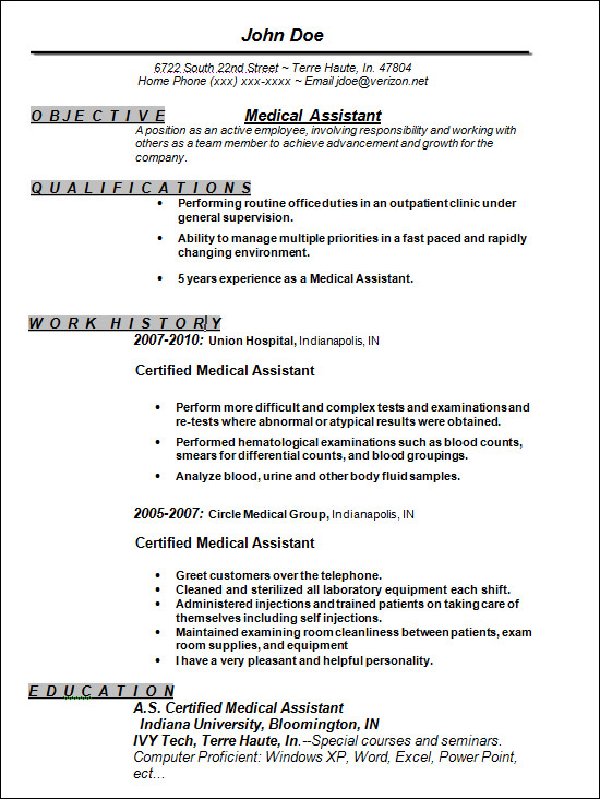medical assistant resume examples