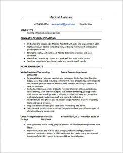 medical assistant resume examples sample medical assistant resume objectives