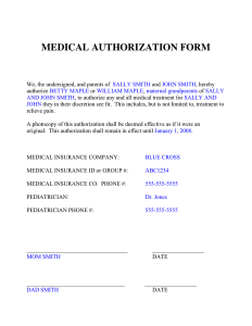 medical authorization form medical authorization form