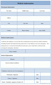 medical authorization form medicalauthorizationform