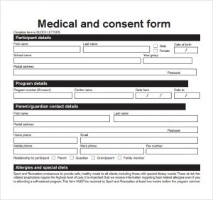 medical consent form template employee medical consent form template