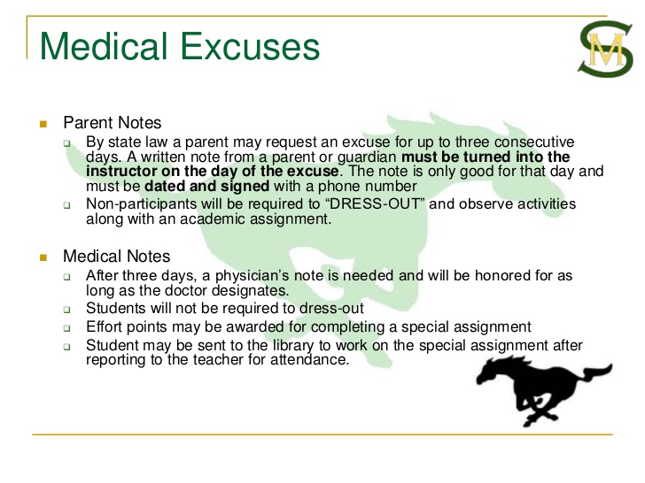 medical excuse notes