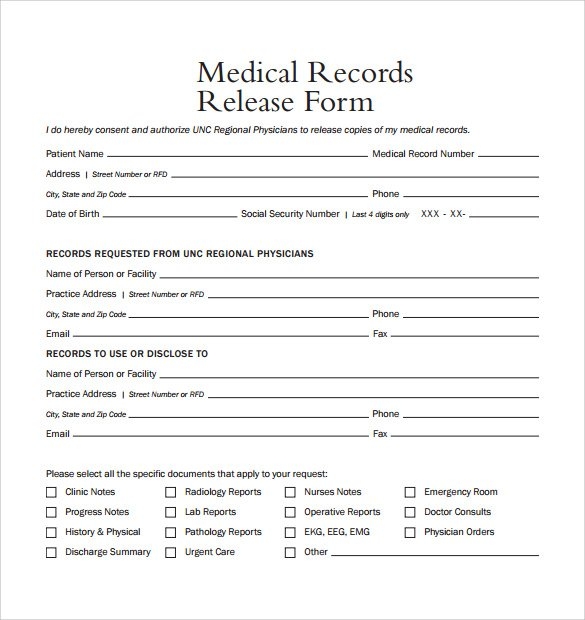 medical form templates