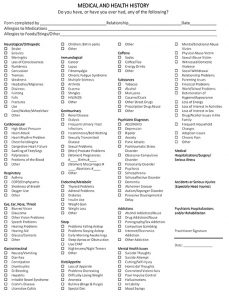 medical record release form checklist medical and health history