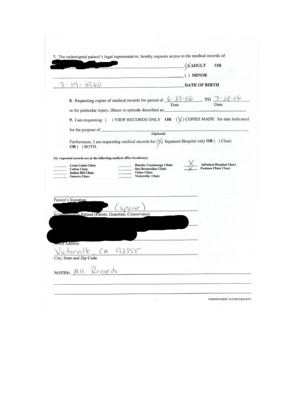 medical record release form