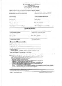 medical records release form records release