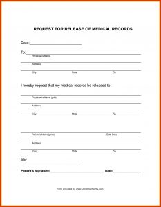 medical records release form template medical records release form template themesclub regarding medical records release form template