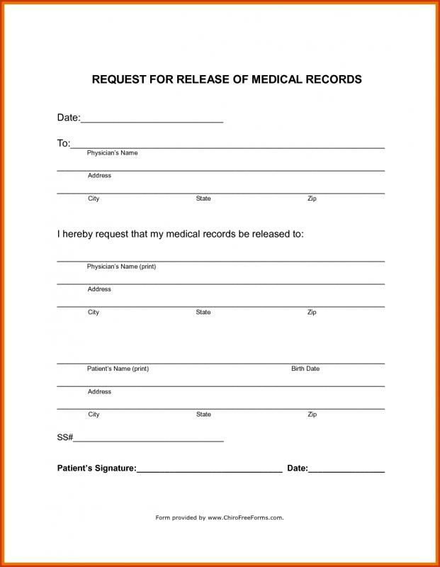 medical records release form template
