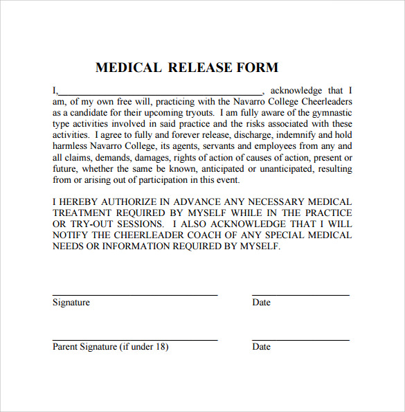 medical release form