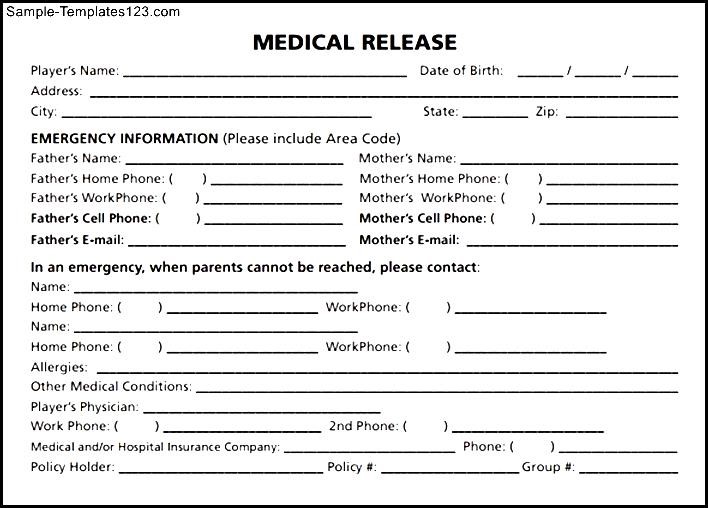 medical release form