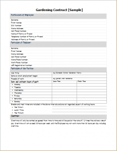 medical release forms template gardening contract