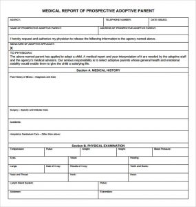 medical report template medical report templatesample example