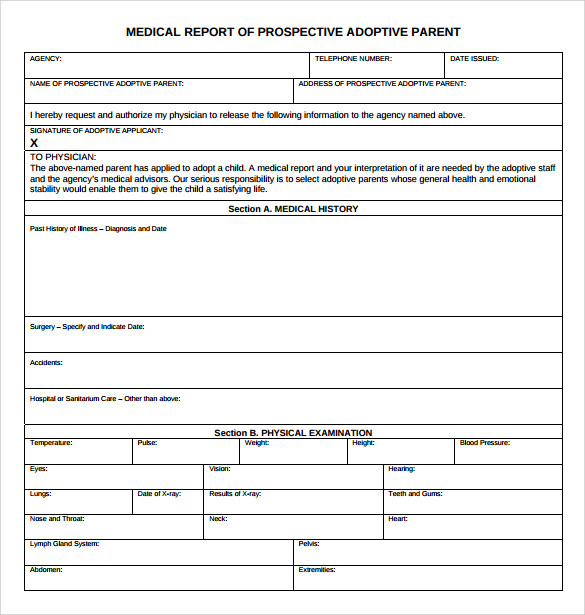 medical report template