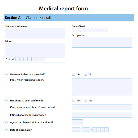 medical report template